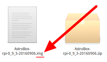 Be sure to flash the Image file ending with .IMG