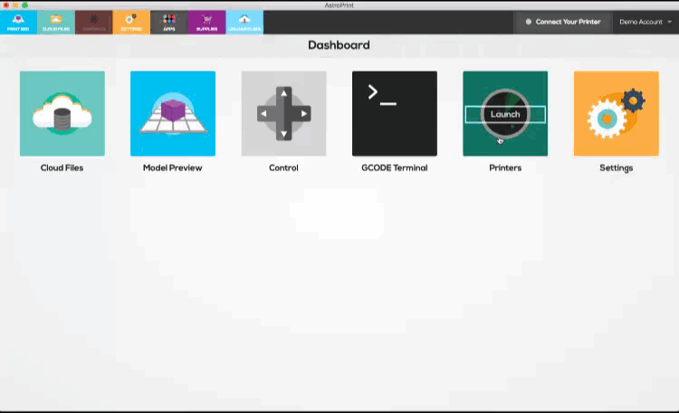 AstroPrint Desktop Printer Finder